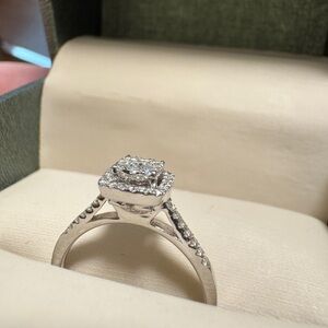 Elegant White Gold Diamond Wedding set